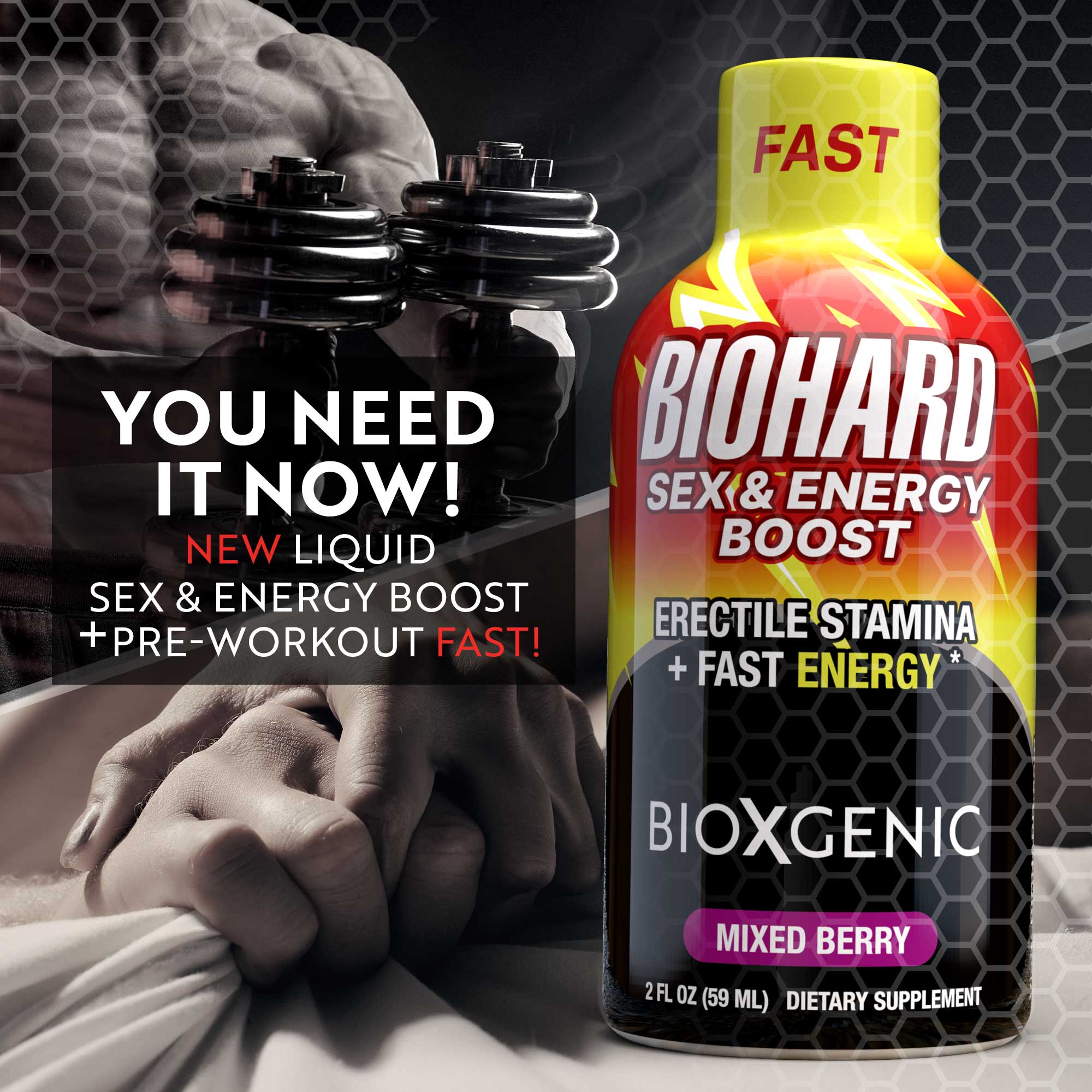 LIQUID BIOHARD - SEX & ENERGY & Pre-Workout BOOST